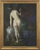 Nu féminin de dos by Zoltán Páldy, Gouache sur papier, sold Jun 2023