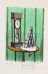Château de cartes by Bernard Buffet, 1979, Lithographie en couleurs, sold Jun 2023