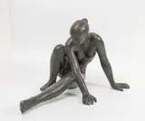 Femme se relevant by Françoise Naudet, Épreuve en bronze à la cire perdue, patine verte, sold Jun 2023