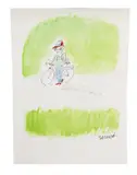 Le cycliste by Jean-Jacques Sempé, Encre et aquarelle sur papier, sold May 2023