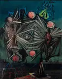 Tête et fruit by Lucien Coutaud, Aquarelle et gouache sur papier signée et datée en bas à droite Coutaud, sold Dec 2020