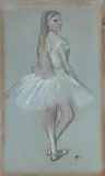 Ballerine by Jean-Louis Forain, Pastel et fusain sur papier bleu, sold Oct 2020
