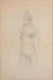 Femme nue by Jean Fautrier, Crayon et estompe sur papier signé en bas à gauche, sold Oct 2020