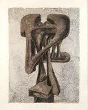 Projet de by Agustín Cárdenas, 1970, Aquarelle sur papier monogrammée en bas à droite et datée, sold Oct 2020