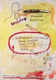 et Galerie Yvon LAMBERT Supercomb - Unbreakable - Pocket Combs - Another Satisfied Comb User by Jean-Michel Basquiat, 1988, Lithographie en couleurs signée et dédicacée Réalisée pour l'exposition Basquiat à la Gale, sold Oct 2020