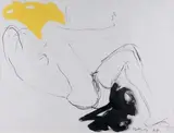 Nu allongé by Takis, Encre et aquarelle signée en bas à droite et datée, sold Oct 2020