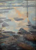 Pollution pétrolière II by Jürg Kreienbühl, 1978, Pastel signé en bas à gauche, sold Oct 2020