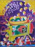 _x000D_ Sans titre_x000D_ by Yvon Taillandier, 1981, Acrylique et crayon sur papier_x000D_, sold Jul 2020