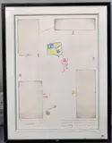 _x000D_ by Maurice Lemaître, Gravure supertemporelle_x000D_ Gravure et crayon_x000D_, sold Jul 2020