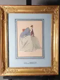 Femme assise by Henry Monnier, Aquarelle et crayon noir signé et daté, sold Jul 2020