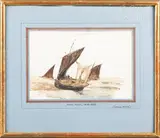 Coque-brune à marée basse by Paul Huet, Aquarelle sur papier, sold Oct 2023