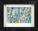 Sans titre by Jacques Germain, Gouache sur papier, sold Oct 2023
