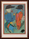 Soldats au bicorne by Mikhail Cheminkil, Lithographie signée et numérotée, sold Oct 2023