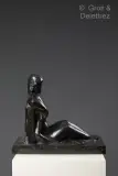 Femme alanguie by Joseph Csaky, Epreuve en bronze patiné noir signée, sold Oct 2023