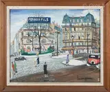 La place Pigalle, Paris by Lucien Génin, Gouache sur papier signé en bas à droite, sold Oct 2023