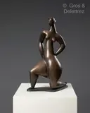 Femme à genou by Siegfried Jonas, Epreuve en bronze patiné signée et numérotée A/F, sold Oct 2023