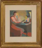 Hommage à Georges de La Tour » by André Lhote, 1945, Gouache sur papier, sold Oct 2023