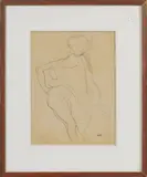 Esquisse de femme by Louis Valtat, Crayon sur papier, sold Oct 2023