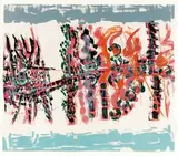 Le Couchant by Jean Paul Riopelle, 1979, Lithographie, sold Nov 2022