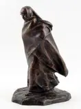 L'Indienne" (1924-1925) Indienne est tirée des Femmes de Caughnawaga by Marc-Aurèle de Foy Suzor-Coté, 1924, Bronze à patine brune, sold Sep 2022