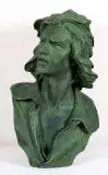 Dollard des Ormeaux by Alfred Laliberté, Plâtre à patine de bronze verdi, sold Sep 2022