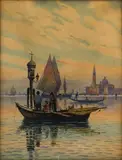 Venise by Jenoe Koszkol, Aquarelle, sold Sep 2022