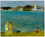 Nouveau-Brunswick by Jean Paul Lemieux, Lithographie Tirée de Canada-Canada, sold Aug 2022