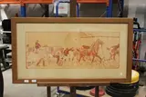 Retour de chasse by Frédéric Puech-Magre, Lithographie en bistre, sold Apr 2021
