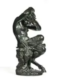 Satyre by Henryk II Kossowski, Bronze à patine verte, sold Sep 2025