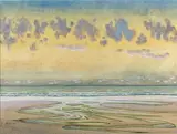 La marée basse by Jean-Marie Strebelle, Aquarelle et gouache sur papier, sold Jun 2018