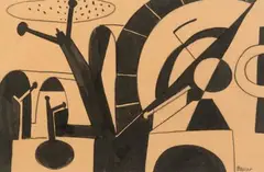 Sans titre by Erich Wegner, Encre et crayon sur papier, sold Jun 2018