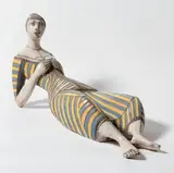 La Femme couchée II by Olivier Strebelle, 1947, Terre cuite vernissée, sold Jun 2018