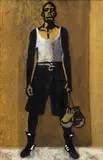 Portrait by Bruno Vekemans, Gouache sur papier, sold Jun 2018