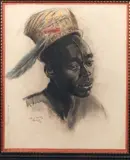 Portrait d'un jeune homme by Marthe de Witte, Pastel sur papier, sold Apr 2018