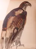 Aigle royal by Raymond Bigot, Crayon, encre et gouache sur papier, sold Nov 2021