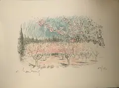 Verger en fleurs by André Hambourg, Lithographie, sold Nov 2021