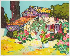 Maison fleurie by Guy Charon, Lithographie, sold Nov 2021