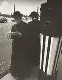 “Prêtres sur la place de la Concorde, Paris” by Pierre Boulat, 1961, Tirage argentique d’époque cachet, crédit du photographe et légende manuscrite au dos, sold Dec 2024