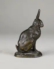 Lièvre assis by Antoine-Louis Barye, Epreuve en bronze à patine brun nuancé, sold Dec 2015