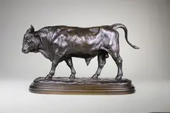 Taureau marchant by Rosa Bonheur, Epreuve en bronze à patine brun nuancé, sold Dec 2015