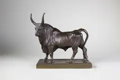 Taureau Romain by Auguste Clésinger, Epreuve en bronze à patine brun nuancé, sold Nov 2015