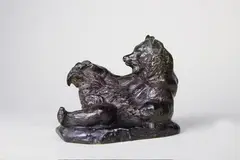 Ours assis Numéro 2 by Antoine-Louis Barye, Epreuve en bronze à patine brun nuancé noir, sold Nov 2015