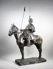 Le lancier savoyard by Pavel Petrovitch Troubetskoy, Epreuve en bronze à patine brun nuancé, sold Nov 2015