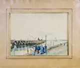 Le Port de Saint Gilles (Vendée) by Jean Launois, Aquarelle sur papier marouflé sur carton, sold Nov 2015