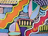 Le bateau by Malcolm de Chazal, Gouache signée en bas à droite, sold Nov 2015