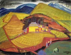 Pagode de Dà Lat (Viêt Nam) by André Maire, 1949, Gouache sur papier signé et daté en bas à droite, sold Nov 2015