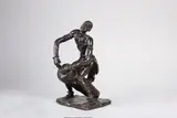 Musicien africain by Gaston Broquet, Epreuve en bronze à patine brune, sold Nov 2015