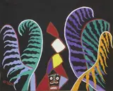 Fougères by Marcel Gotène, Gouache sur papier signé en bas à gauche, sold Nov 2015