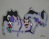 Chien décomposé by Marcel Gotène, Gouache sur papier signé en bas à droite, sold Nov 2015