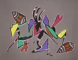 Danses by Marcel Gotène, Gouache sur papier signé en bas à droite, sold Nov 2015